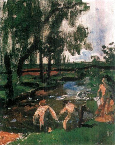 Summer Bathing Boys Sketch by Károly Ferenczy